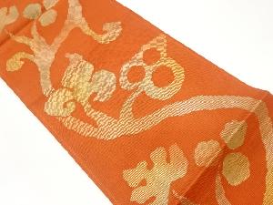  紗 唐草模様織出し袋帯